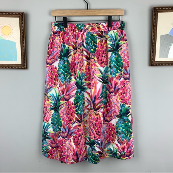 J. Crew Dresses & Skirts - J.Crew Ratti Painted Pineapple Skirt A-Line size 4